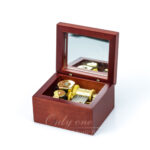 Square wooden music box