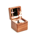 Rosewood dancing music box mini