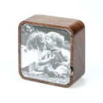 Walnut photo frame music box